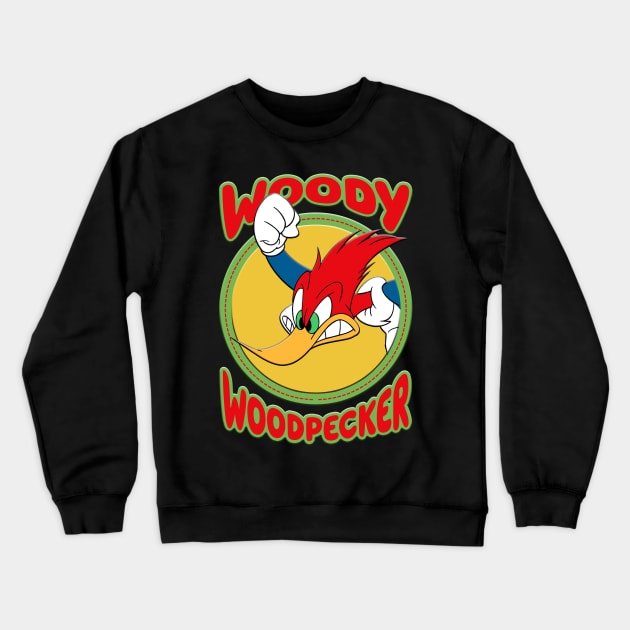 WOODY WOODPECKER BOOT Crewneck Sweatshirt by hackercyberattackactivity